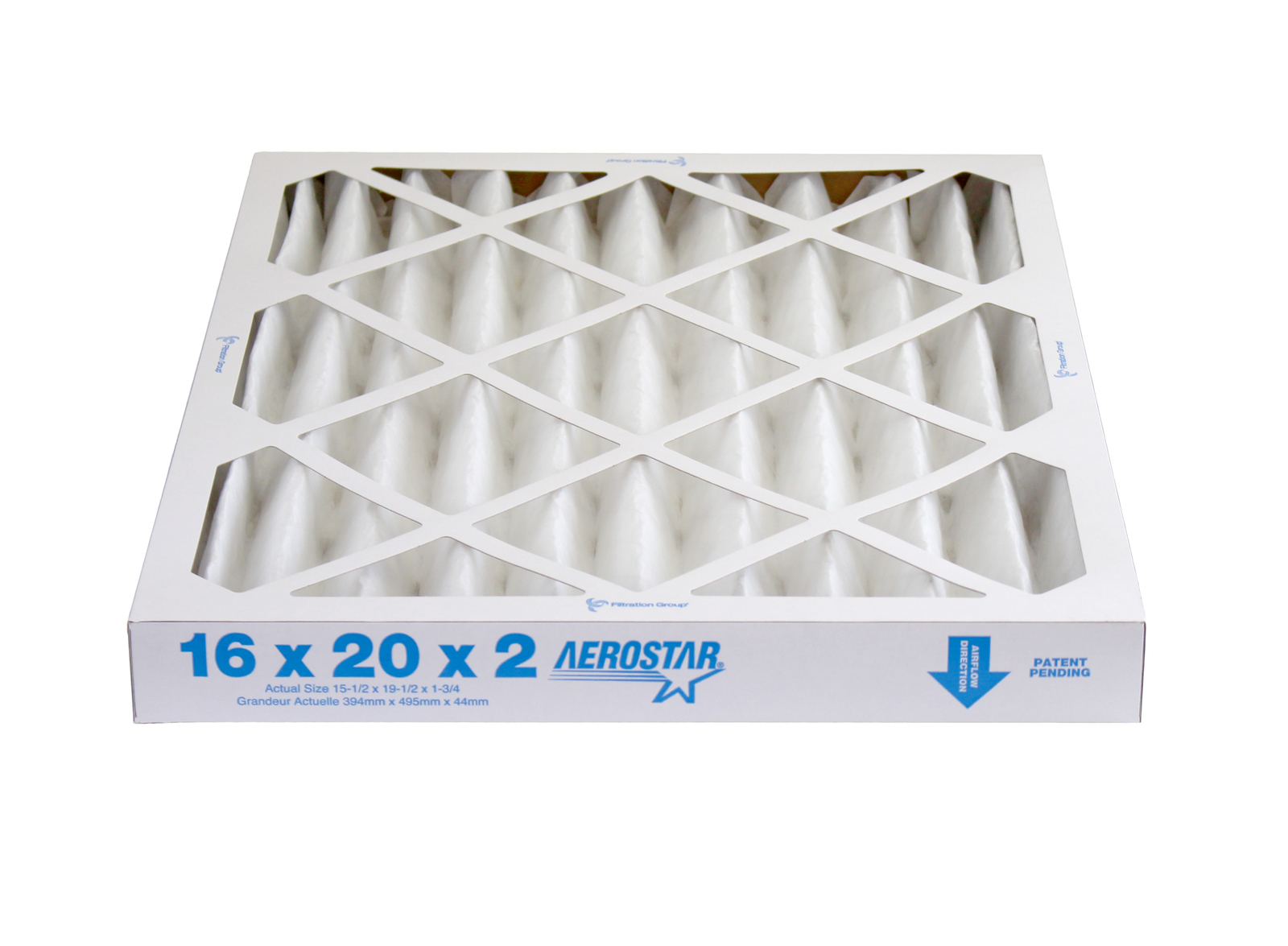 10384 - Genuine OEM FG IAQ Aerostar Series 400 Pleated Filter, 16" x 20" x 2", MERV 8, Standard Capacit